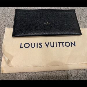 Louis Vuitton Money and wallet card Holder Black Empriente